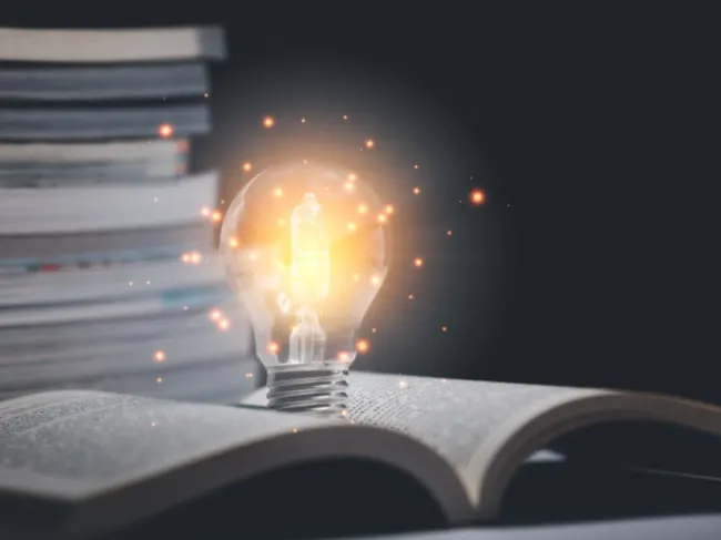 book with lightbulb
